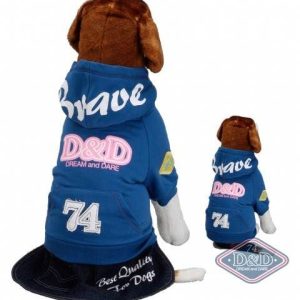 D&D HONDENJAS BRAVEDOG – KOBALT BLAUW – S – 26 X 40 X 21 CM