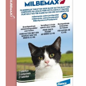 Milbemax kleine katten en kittens (0,5 – 2 kg) 2 tabletten
