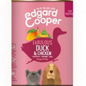 Edgard&Cooper hond puppy blik eend 400gr