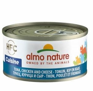 ALMO NATURE KAT HFC NATVOER – NATURAL – TONIJN, KIP EN KAAS 70G