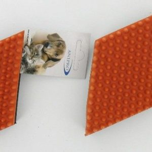 RUBBER BORSTEL KLEIN ROOD/ZWART 13CM