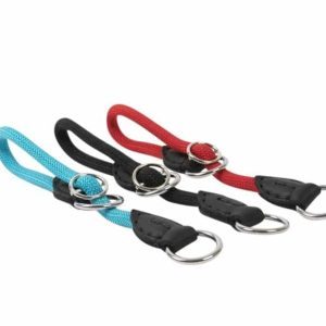 WURGHALSBAND ROND NYLON MET STOP LICHT BLAUW Ø8MM X 35CM